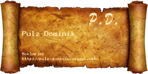 Pulz Dominik névjegykártya